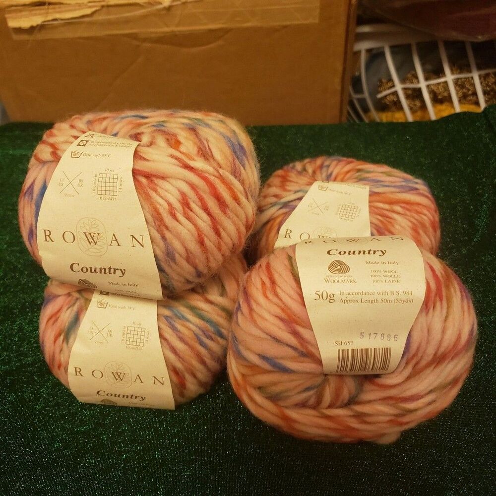 NEW 4 SKEIN Rowan Country knitting crochet yarn / wool MULTICOLORED @50g